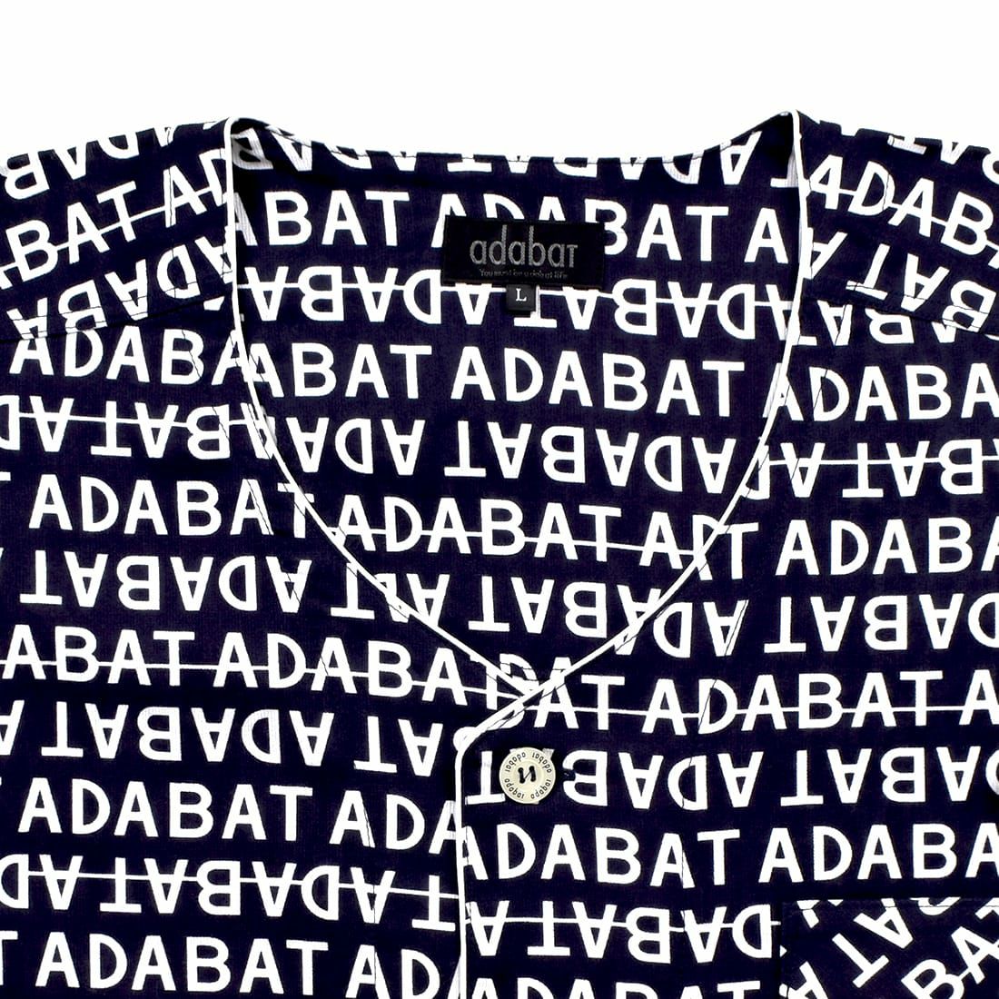 アダバット　衿なし半袖七分丈パジャマ