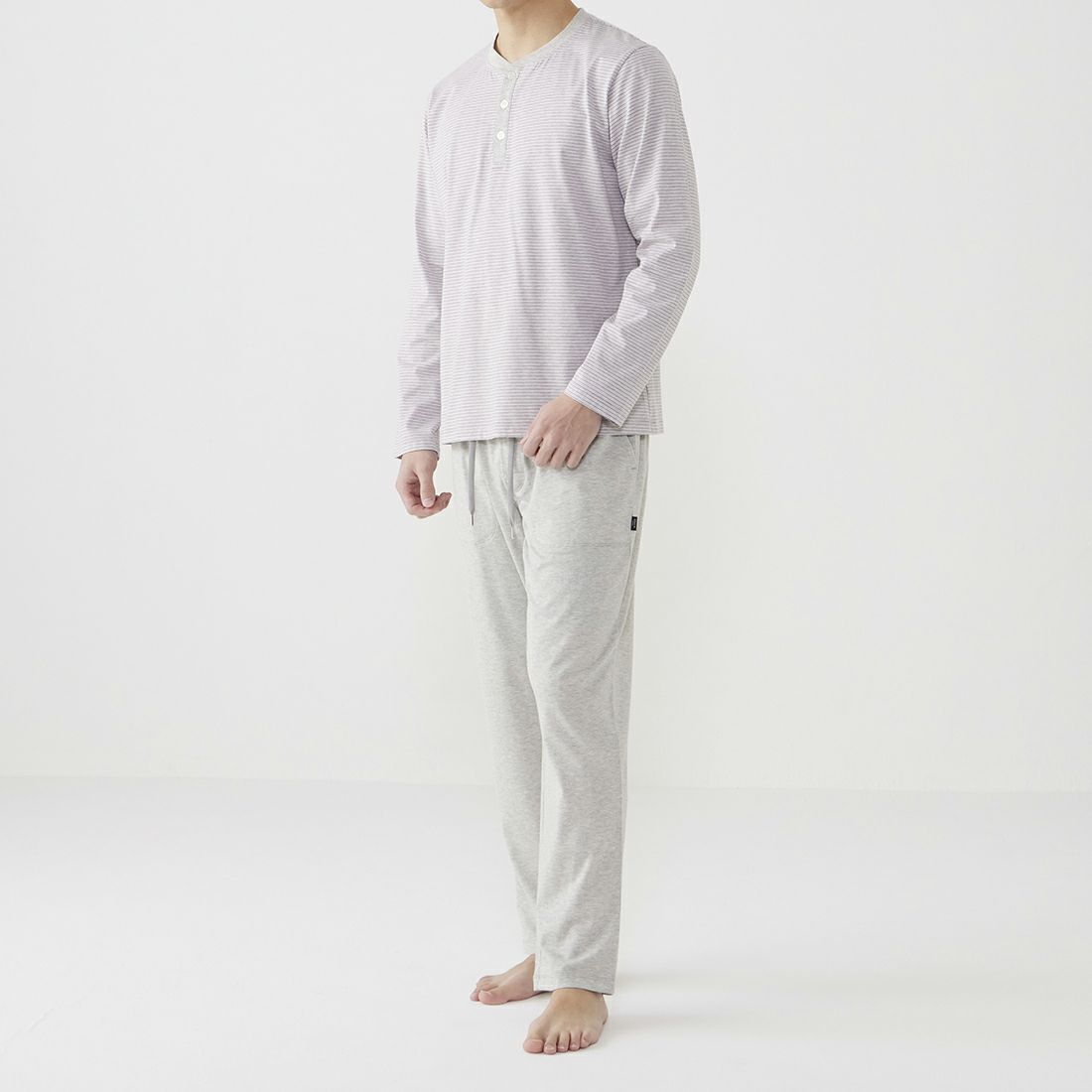 エポカ ウォモ 長袖ヘンリーネック