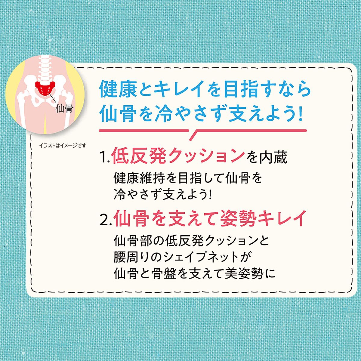 仙骨beauty 仙骨シート付骨盤＆お腹こっそりサポート