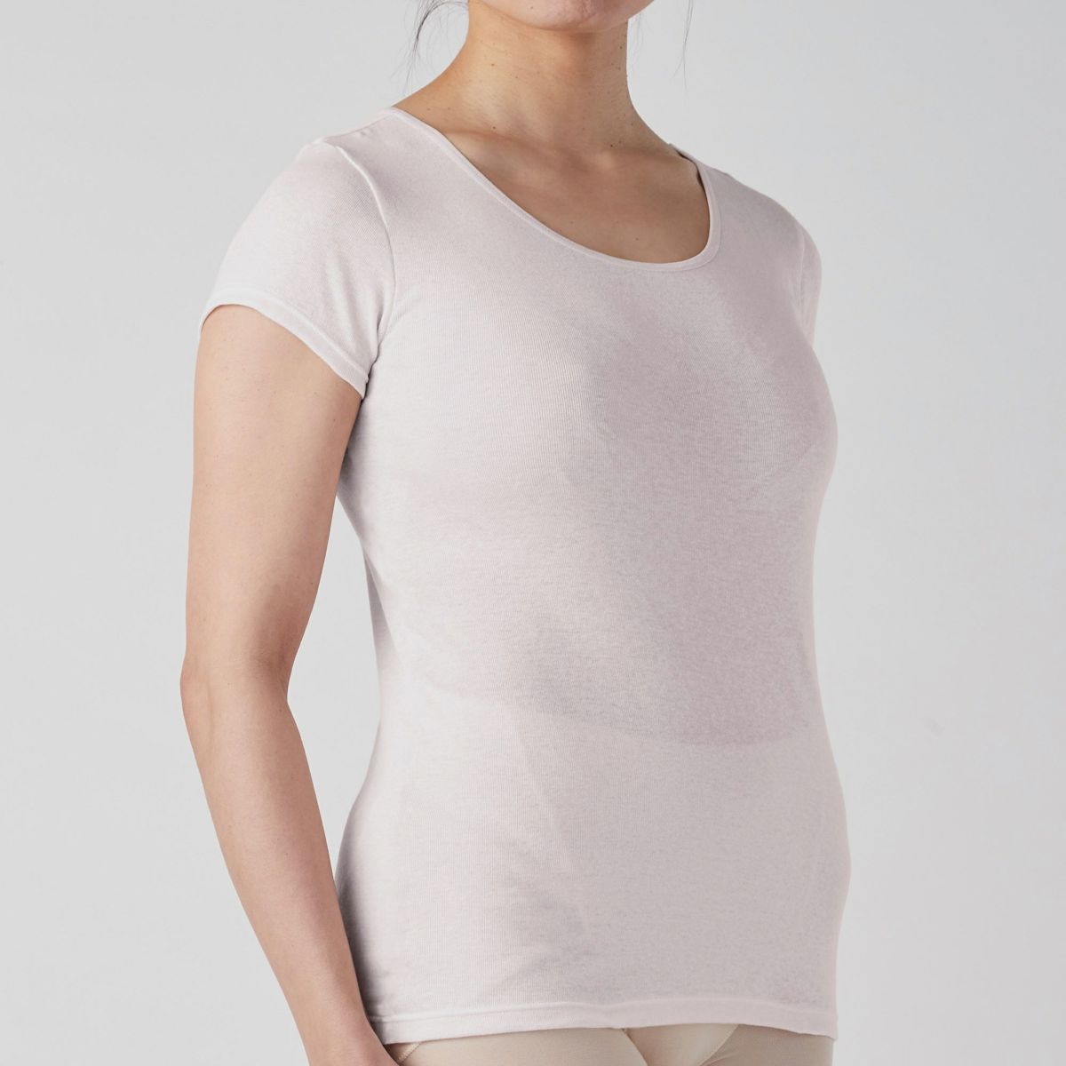 肌ごころ 綿100% 神・すぅ～COTTON フレンチ袖インナー