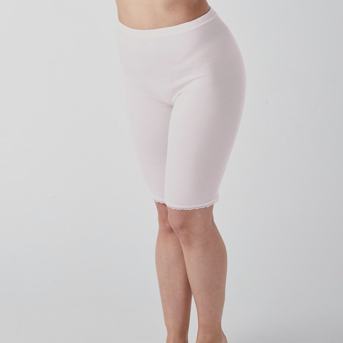 肌ごころ シルク混 5分丈ボトム