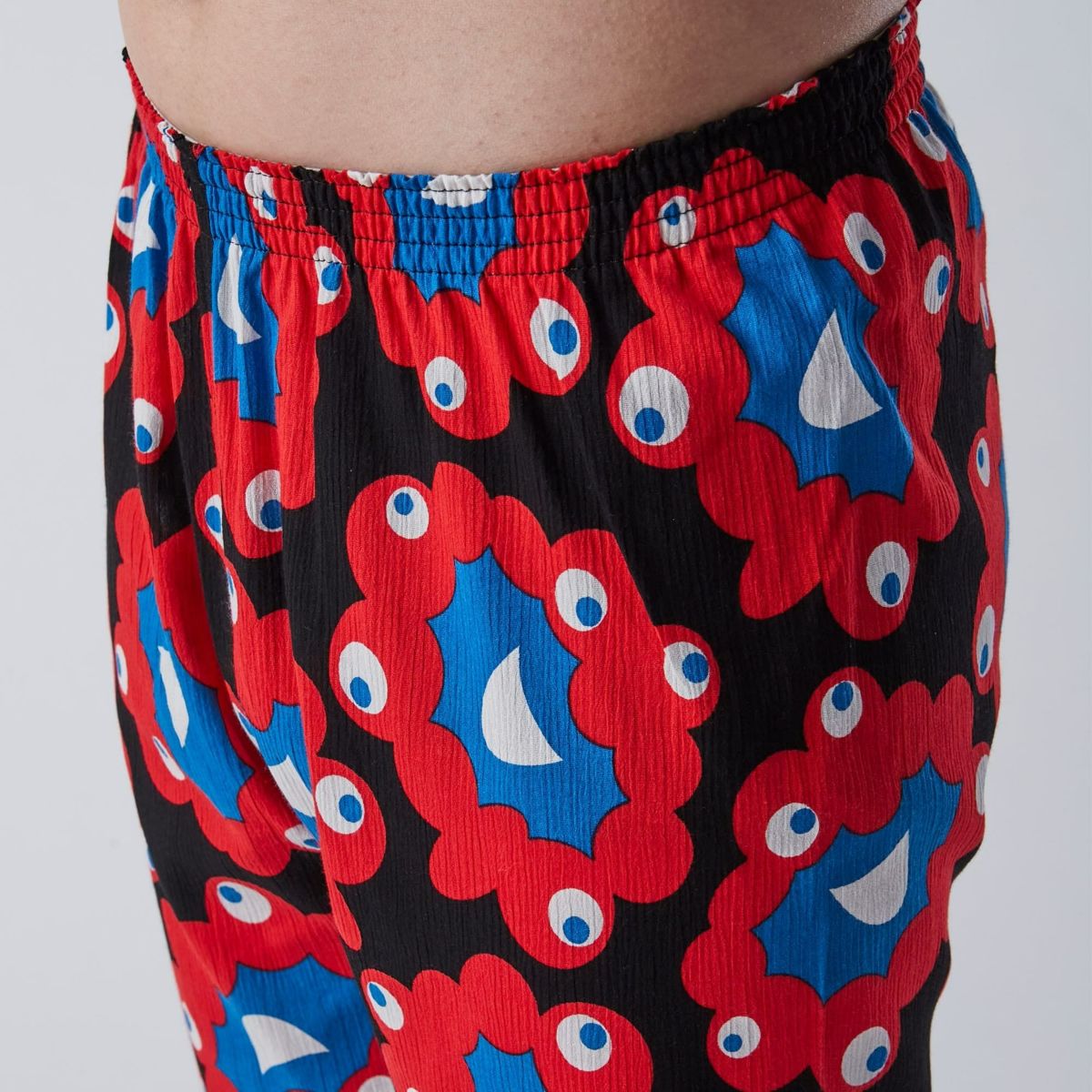 EXPO2025 楊柳ステテコ ミャクミャク総柄大 ブラック