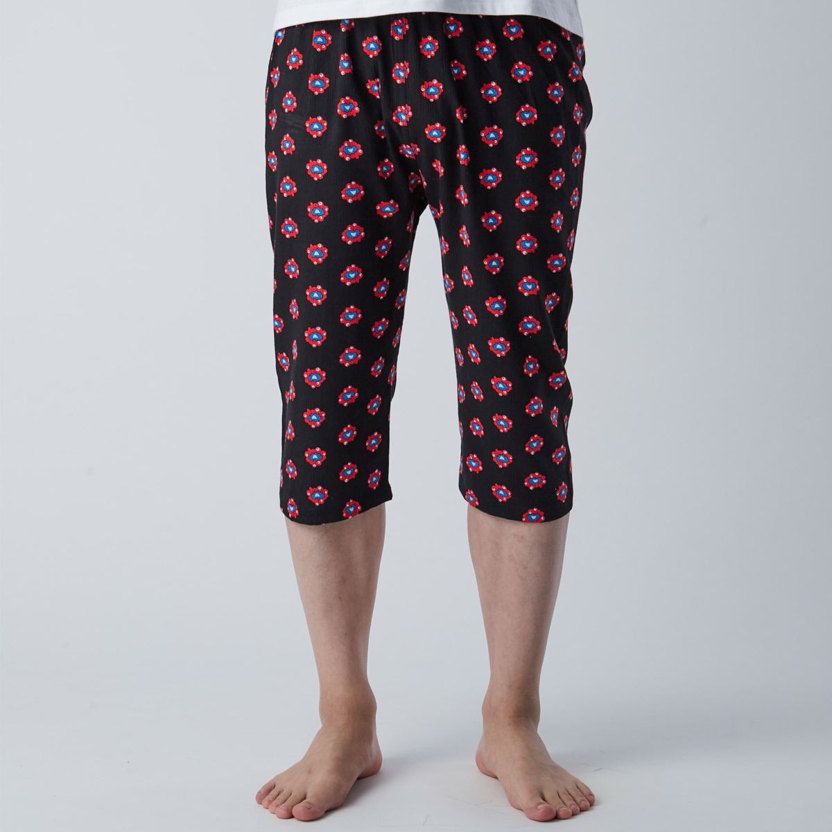 EXPO2025 楊柳ステテコ ミャクミャク総柄小 ブラック