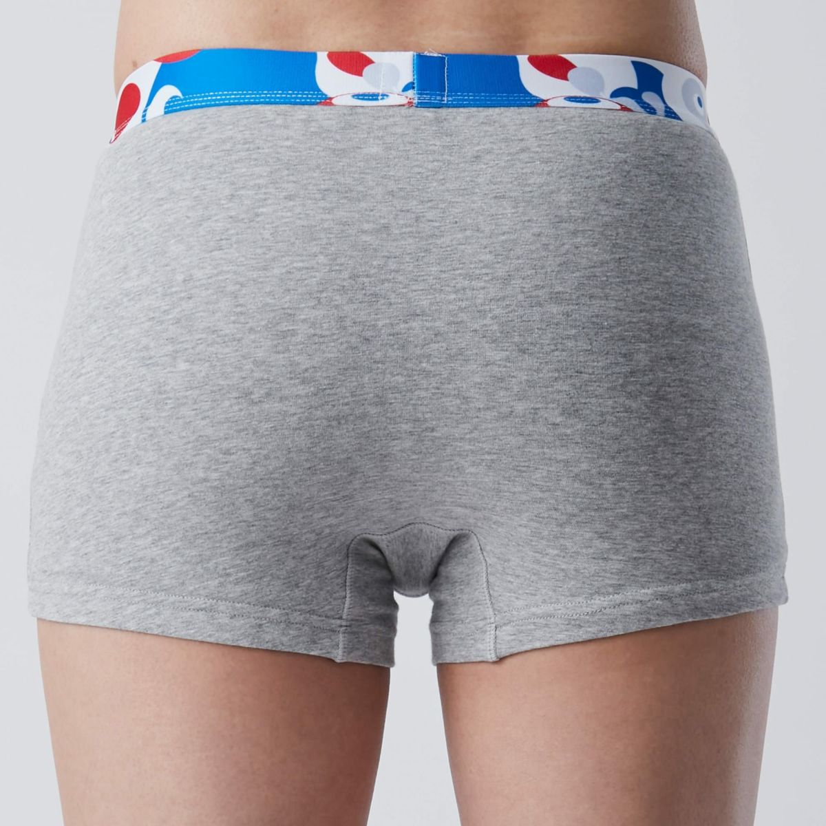 【メンズ】EXPO 2025 ボクサーパンツ ミャクミャクワンポイント 杢グレー