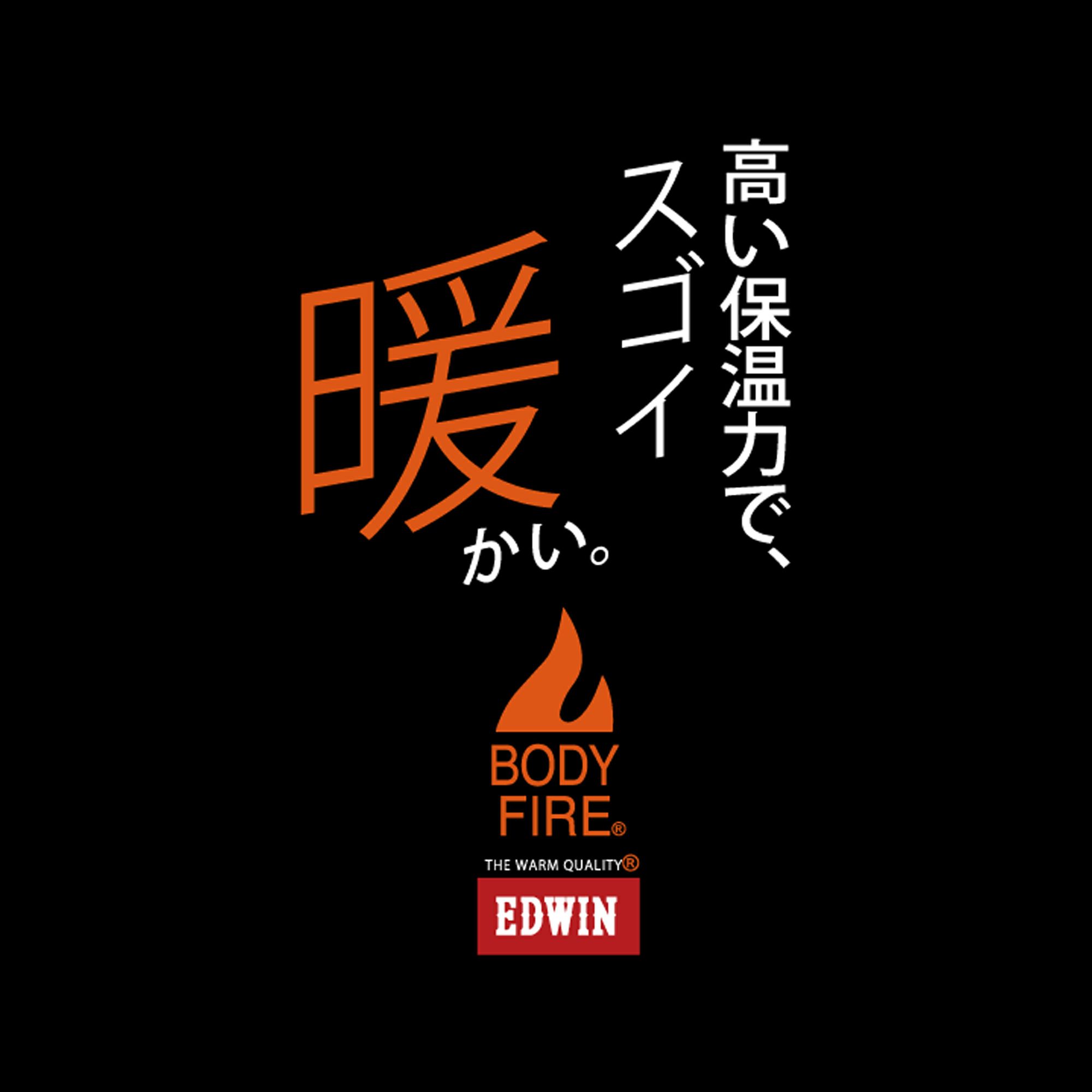EDWIN BODY FIRE 長袖丸首Ｔシャツ