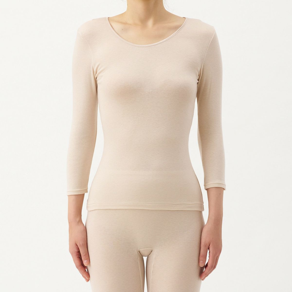 肌ごころ エクスハイパー 発熱 7分袖 インナー