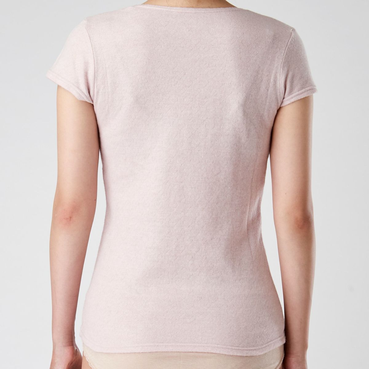 温活cute レース付きﾌﾚﾝﾁ袖インナー