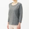 BREEZE/TEX レディースクルーネック8分袖インナー