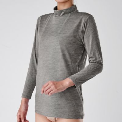 BREEZE/TEX 光蓄熱 レディース ハイネック 8分袖インナー M・L・LL