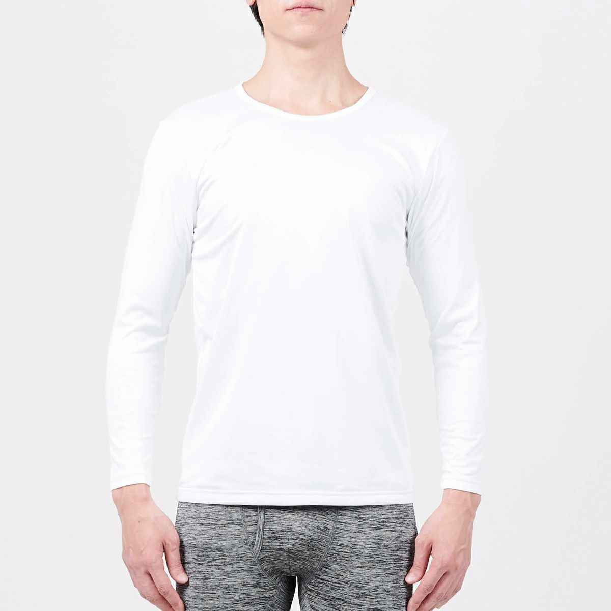 BREEZE/TEX メンズ 長袖丸首 シャツ