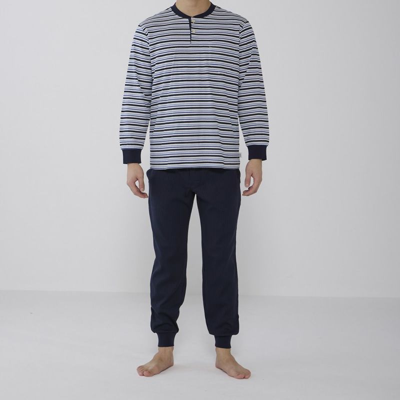 タケオキクチ　長袖ヘンリーネックパジャマ