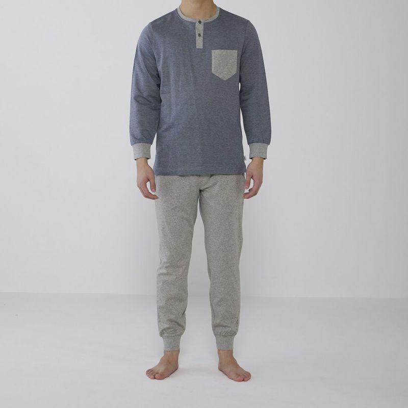 タケオキクチ　長袖ヘンリーネックパジャマ