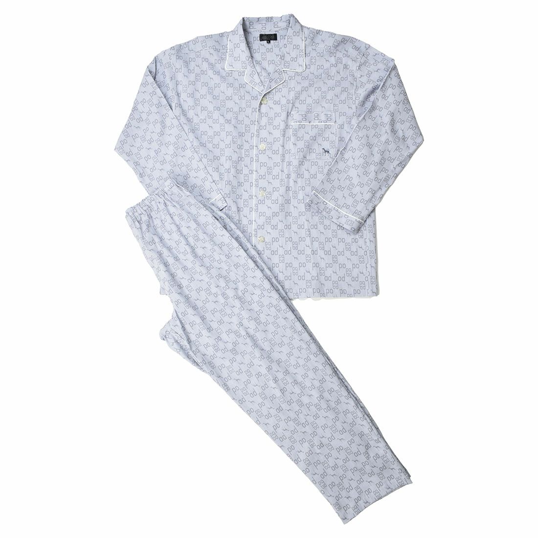  アダバット 長袖 布帛テーラードジャマ