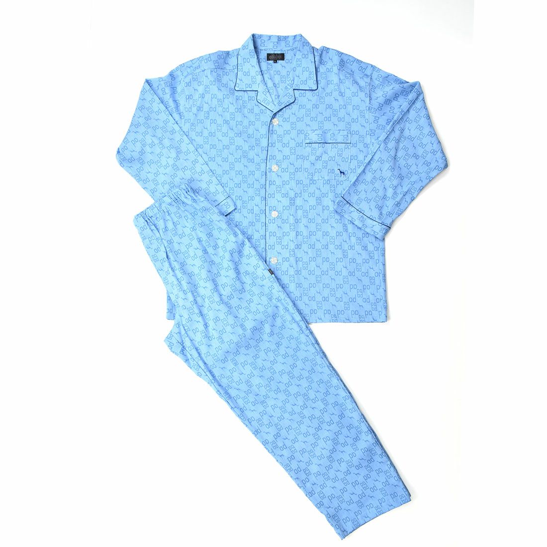  アダバット 長袖 布帛テーラードジャマ