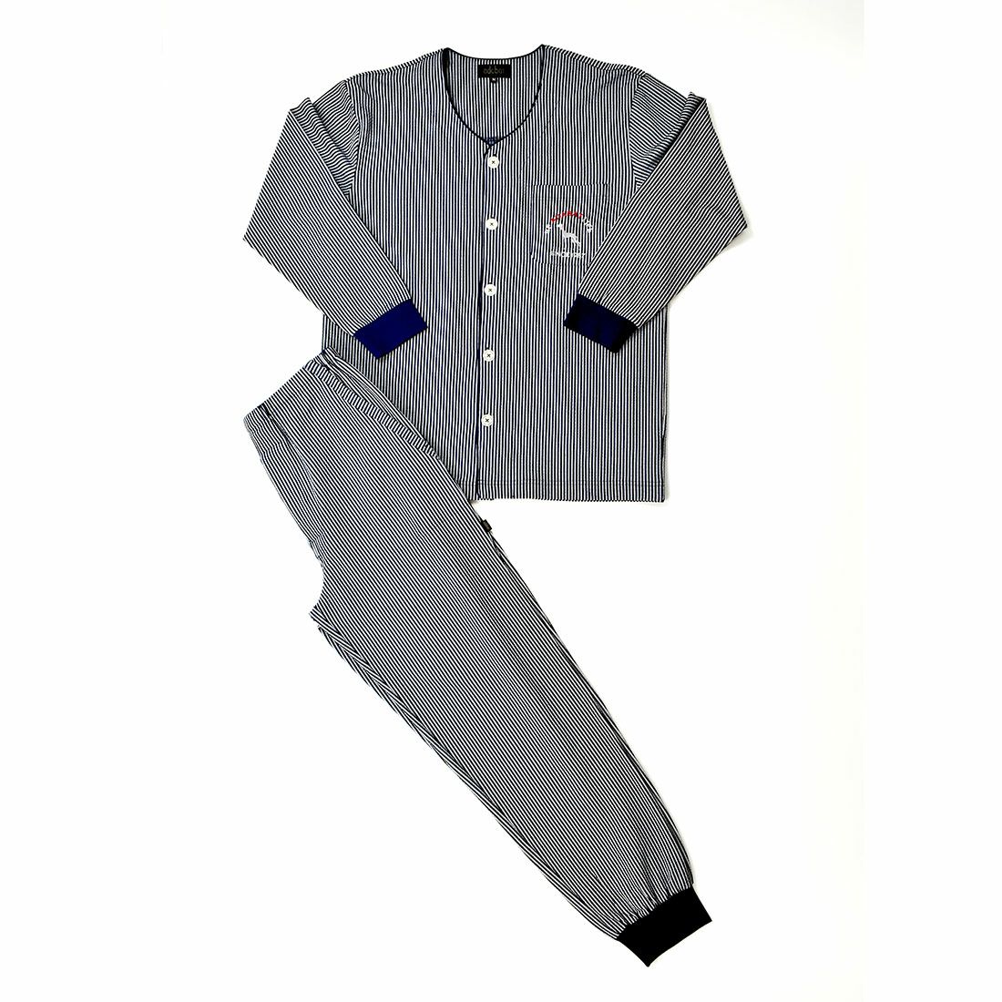 アダバット 長袖ニットテーラードパジャマ