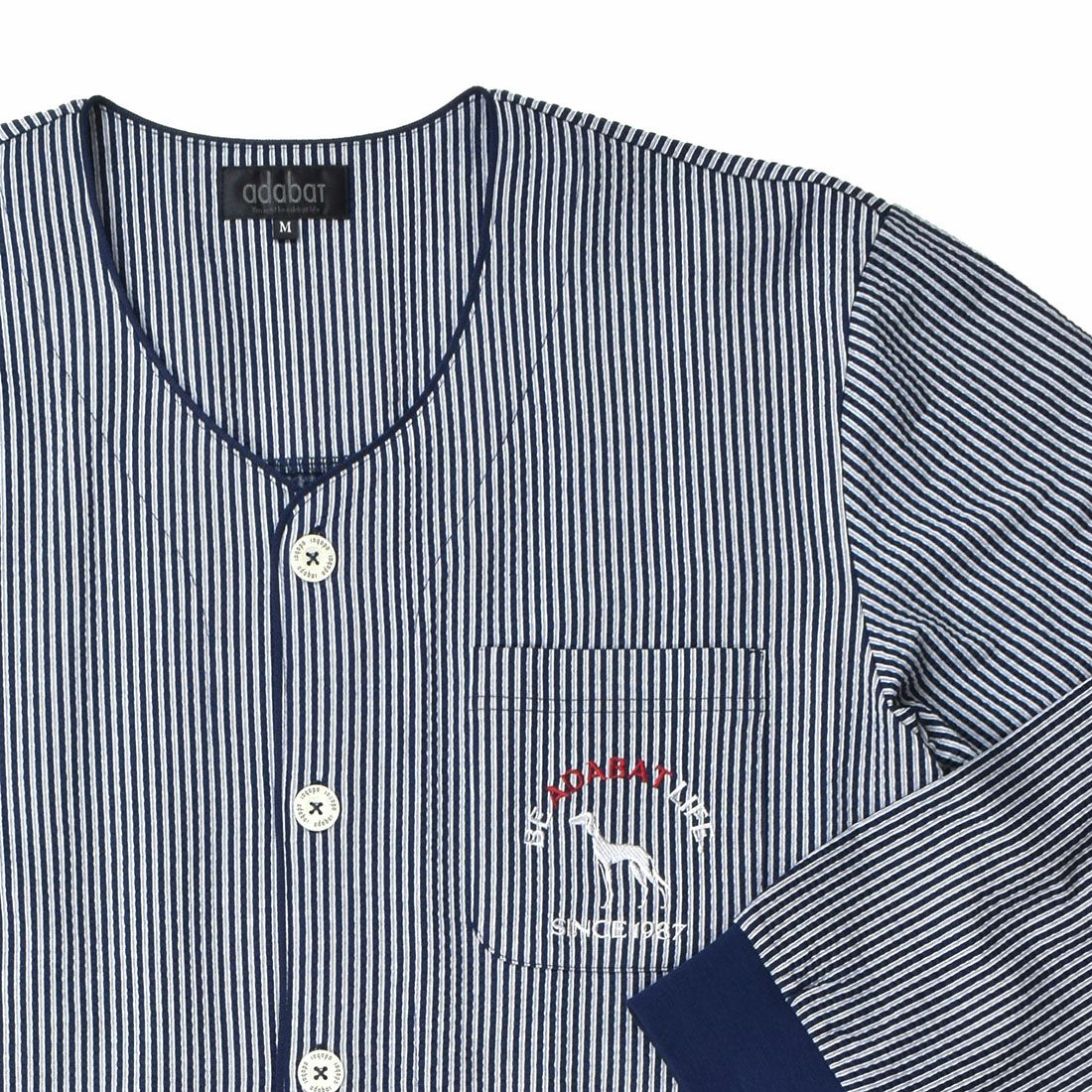 アダバット 長袖ニットテーラードパジャマ