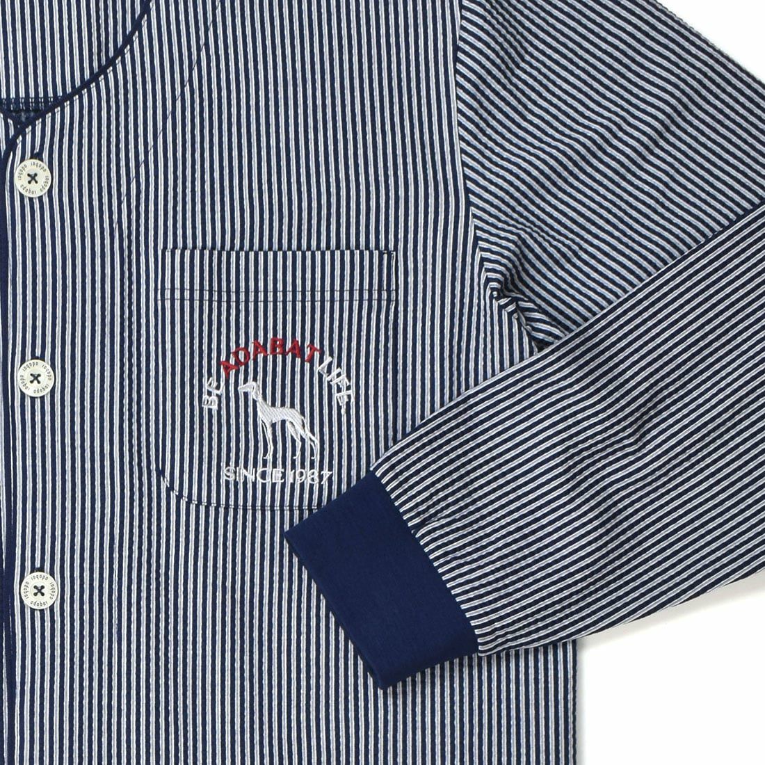 アダバット 長袖ニットテーラードパジャマ