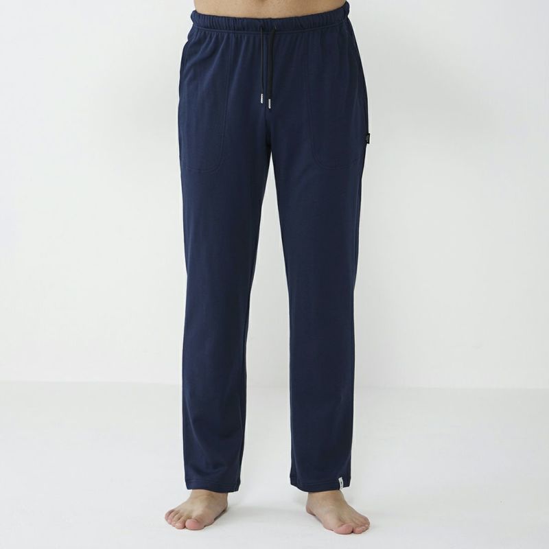 ポカ ウォモ アメリカンシーアイランドコットン前閉ロングテーパードパンツ