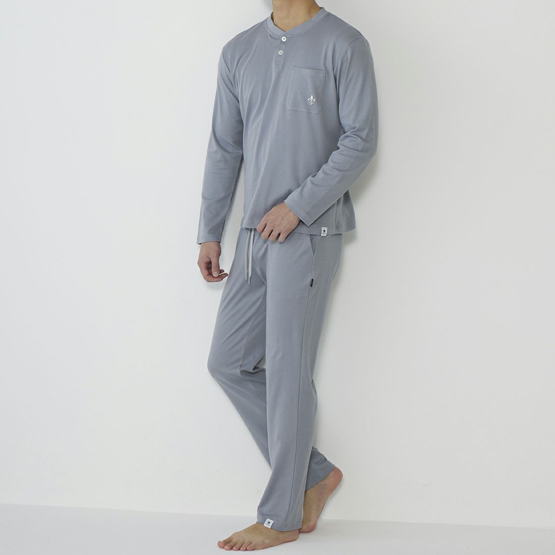 ポカ ウォモ アメリカンシーアイランドコットン前閉ロングテーパードパンツ