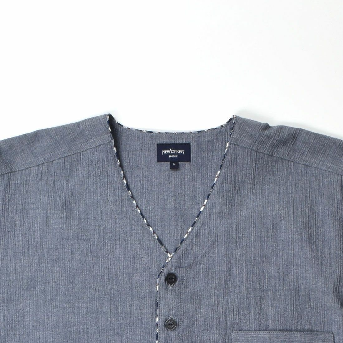 ニューヨーカー 半袖ヘンリーネックシャツ