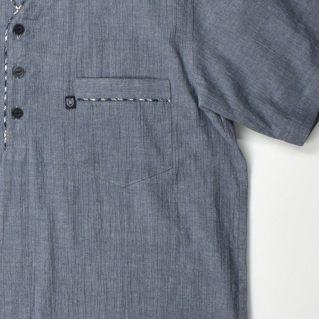 ニューヨーカー 半袖ヘンリーネックシャツ