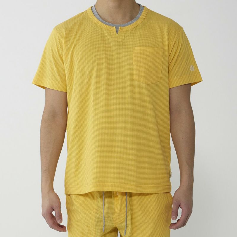 タケオキクチ　半袖レイヤードシャツ