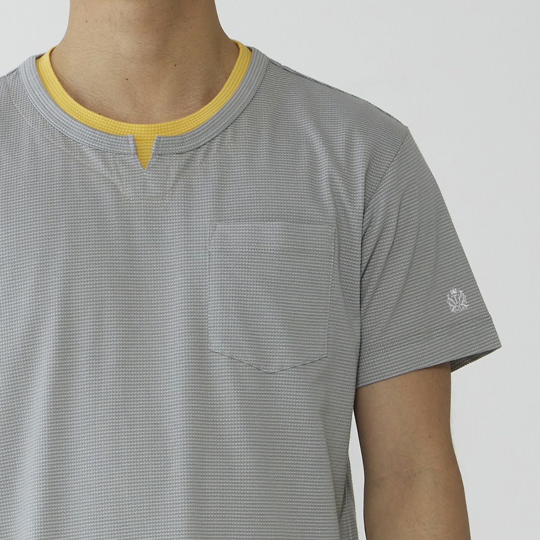 タケオキクチ　半袖レイヤードシャツ