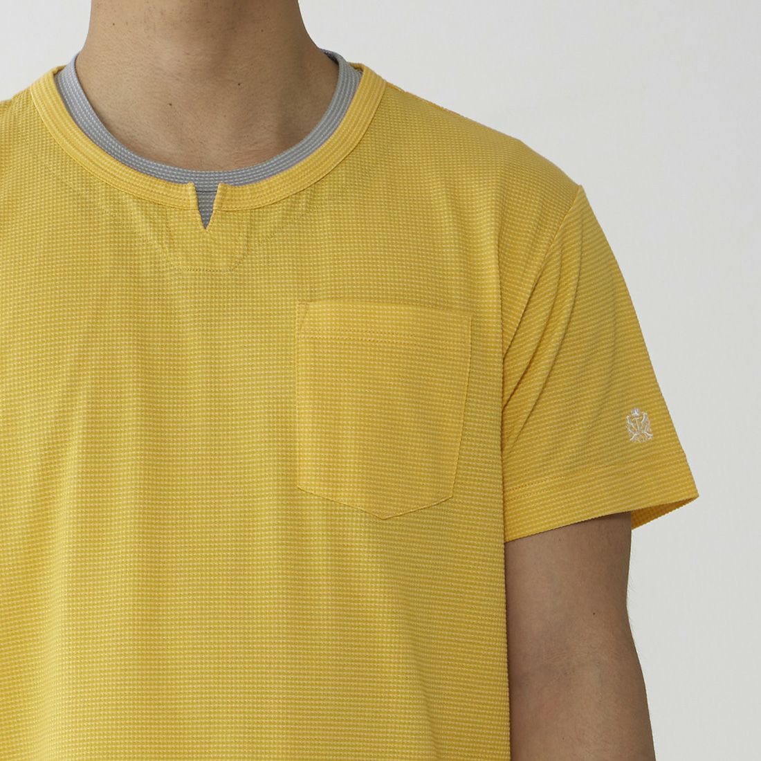 タケオキクチ　半袖レイヤードシャツ