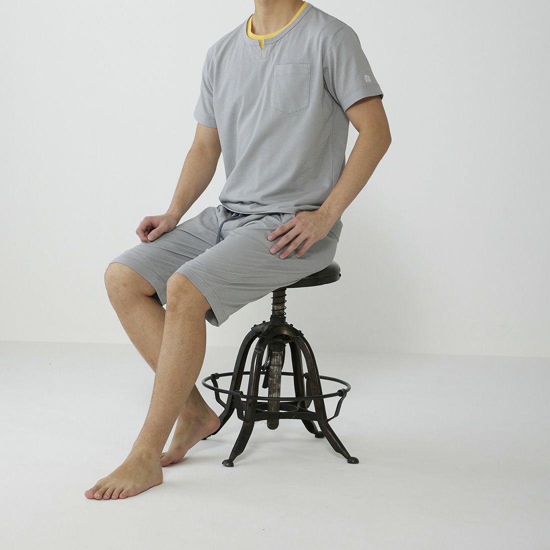 タケオキクチ　半袖レイヤードシャツ