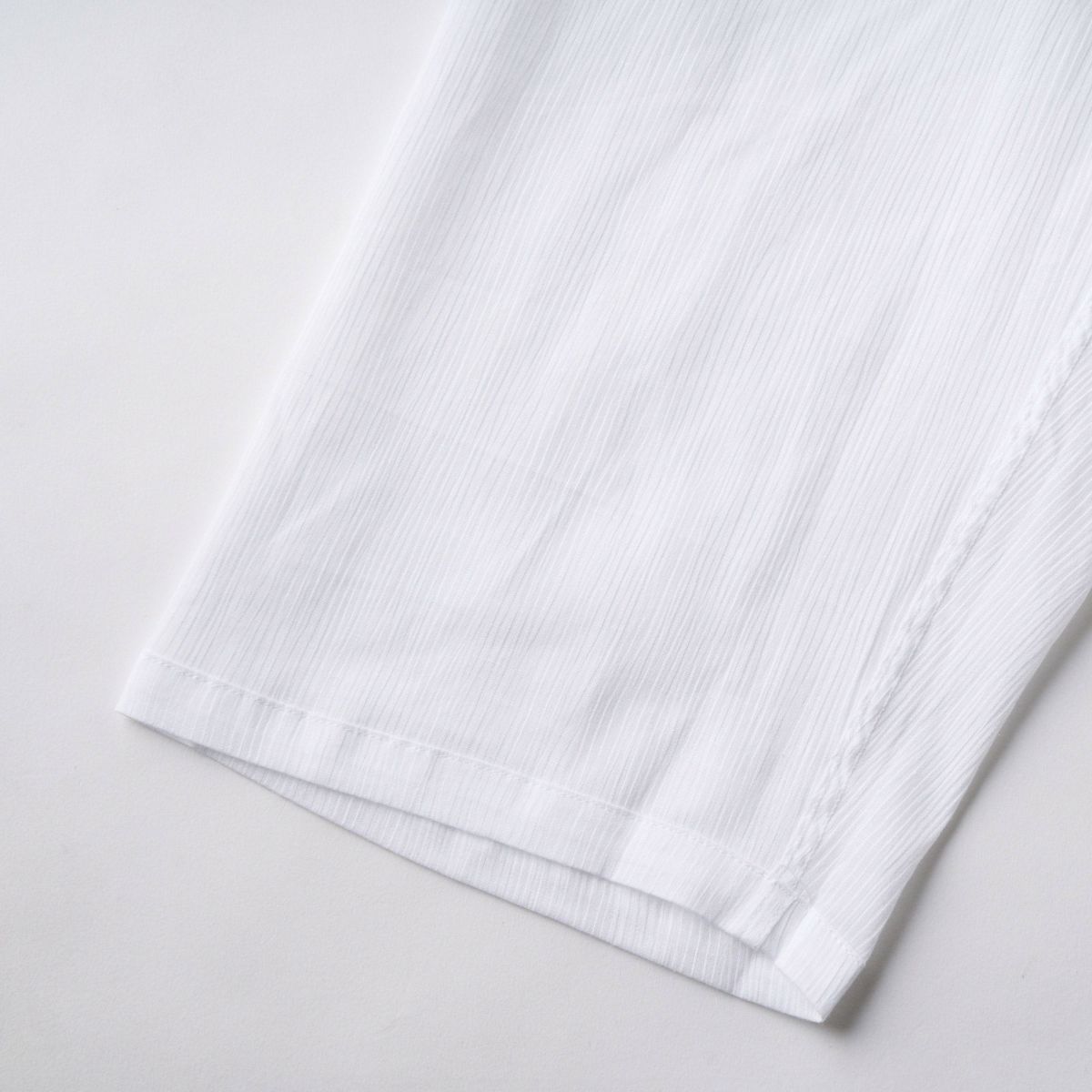 三つ桃クレープ 綿80％ 麻20％ 前開きロンパン