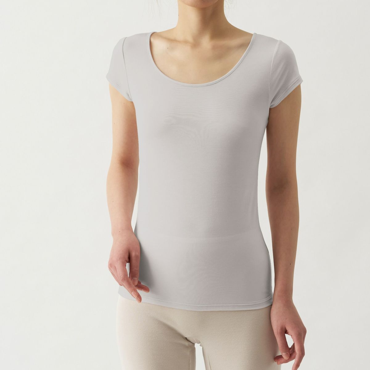 Saratto LAB. シルク入り放熱フレンチ袖 