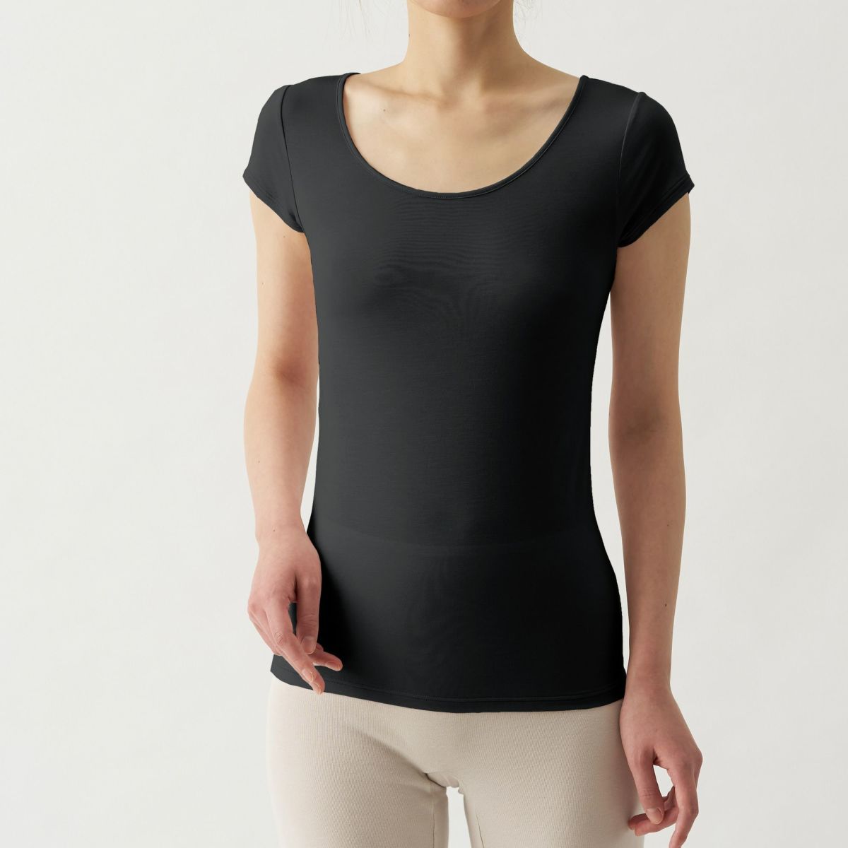 Saratto LAB. シルク入り放熱フレンチ袖 