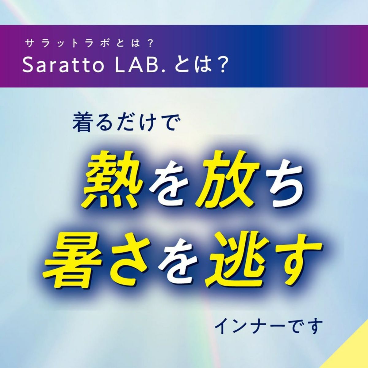 Saratto LAB. シルク入り放熱フレンチ袖 