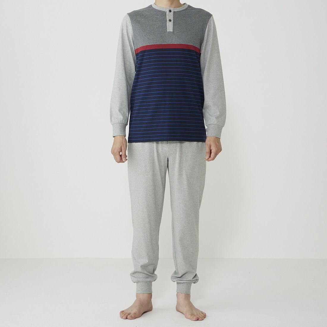 タケオキクチ 長袖ヘンリーネックパジャマ