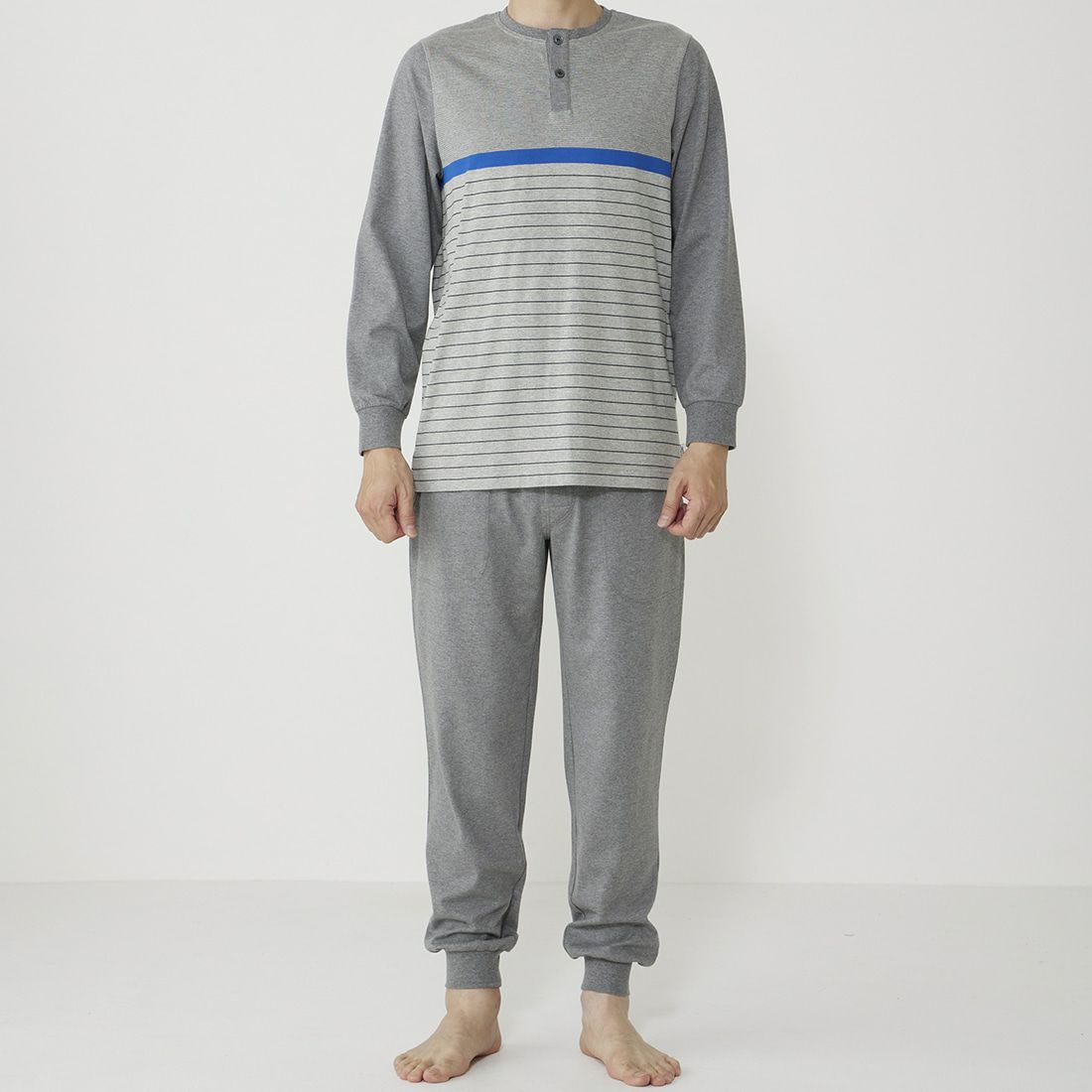 タケオキクチ 長袖ヘンリーネックパジャマ