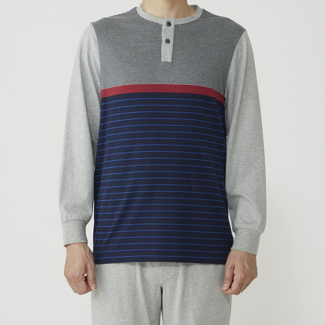 タケオキクチ 長袖ヘンリーネックパジャマ