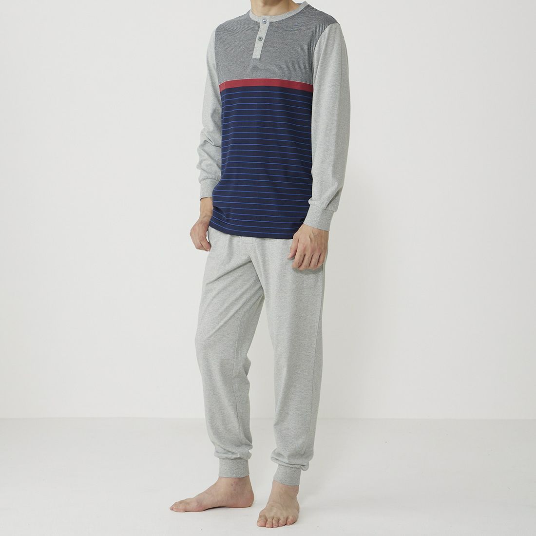 タケオキクチ 長袖ヘンリーネックパジャマ