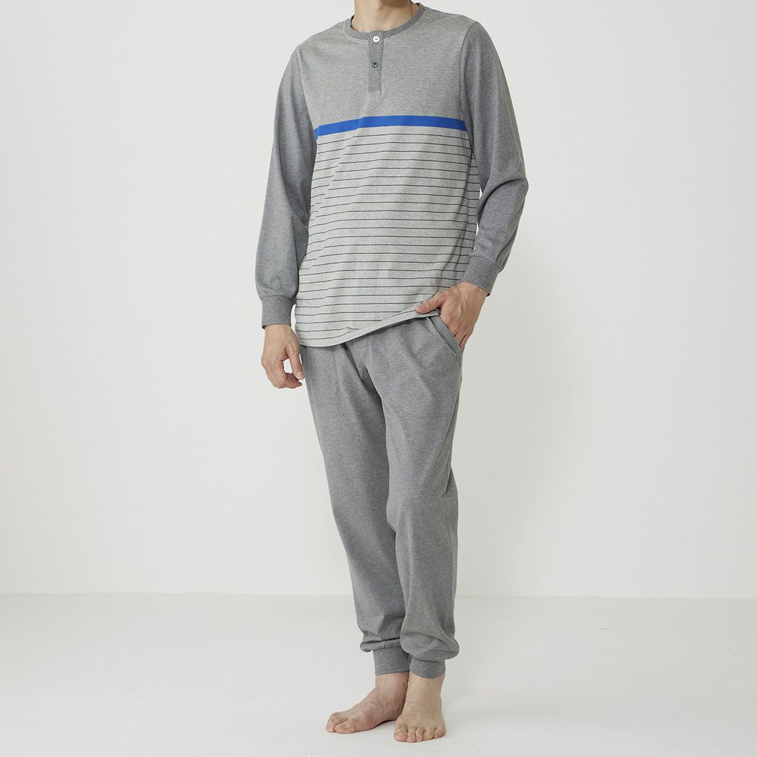 タケオキクチ 長袖ヘンリーネックパジャマ