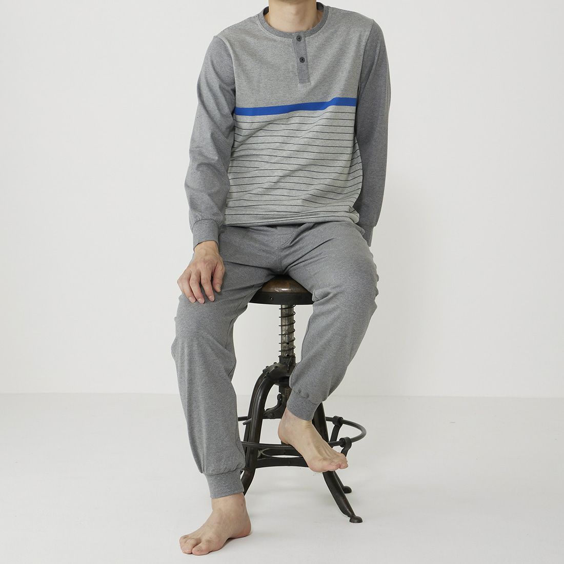 タケオキクチ 長袖ヘンリーネックパジャマ