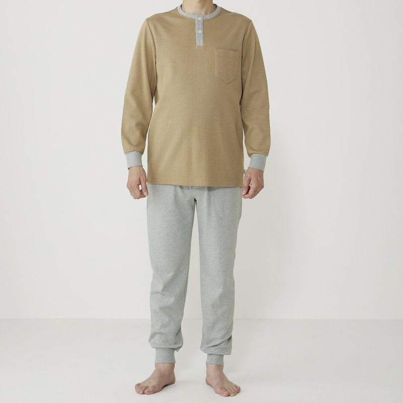タケオキクチ 長袖ヘンリーネックパジャマ