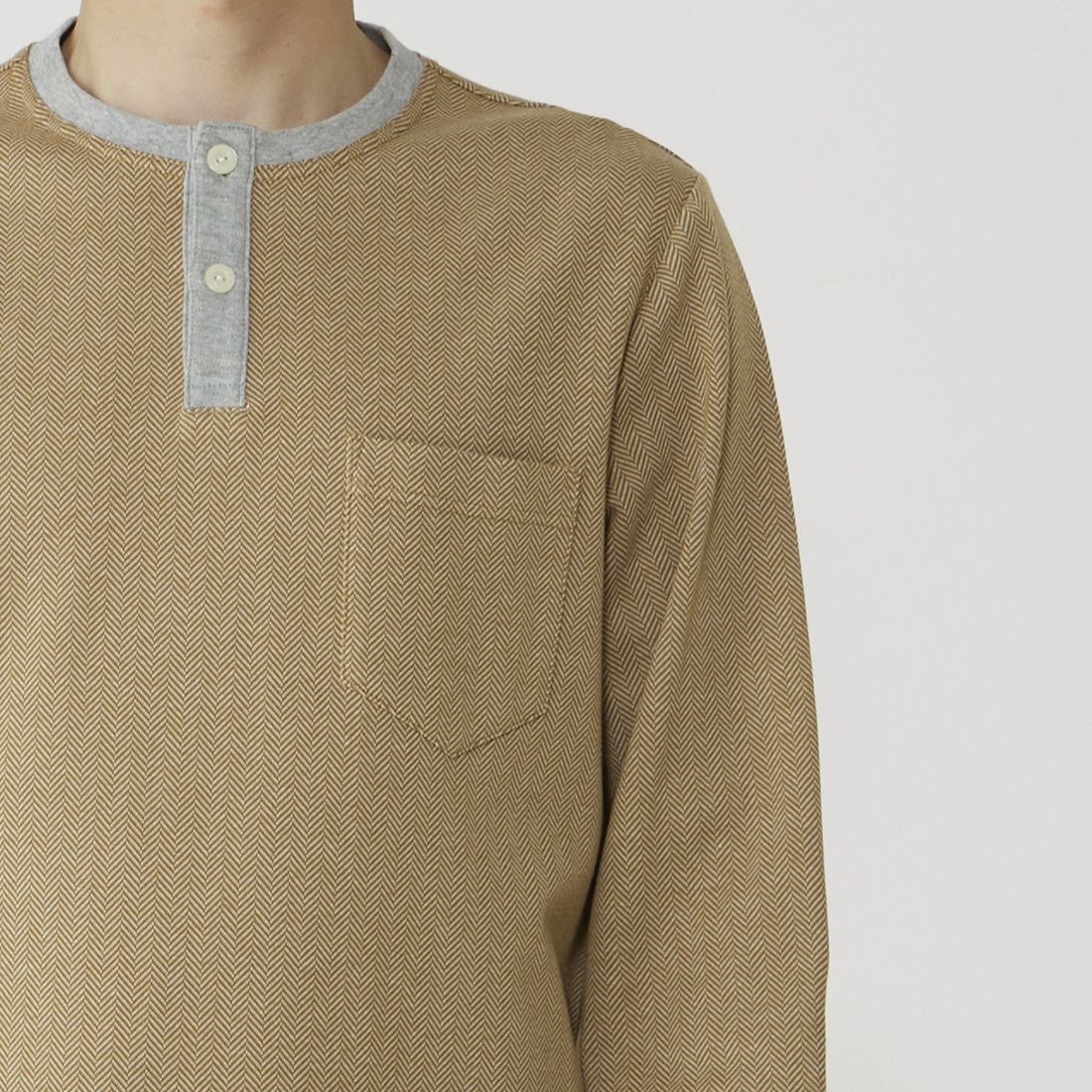 タケオキクチ 長袖ヘンリーネックパジャマ