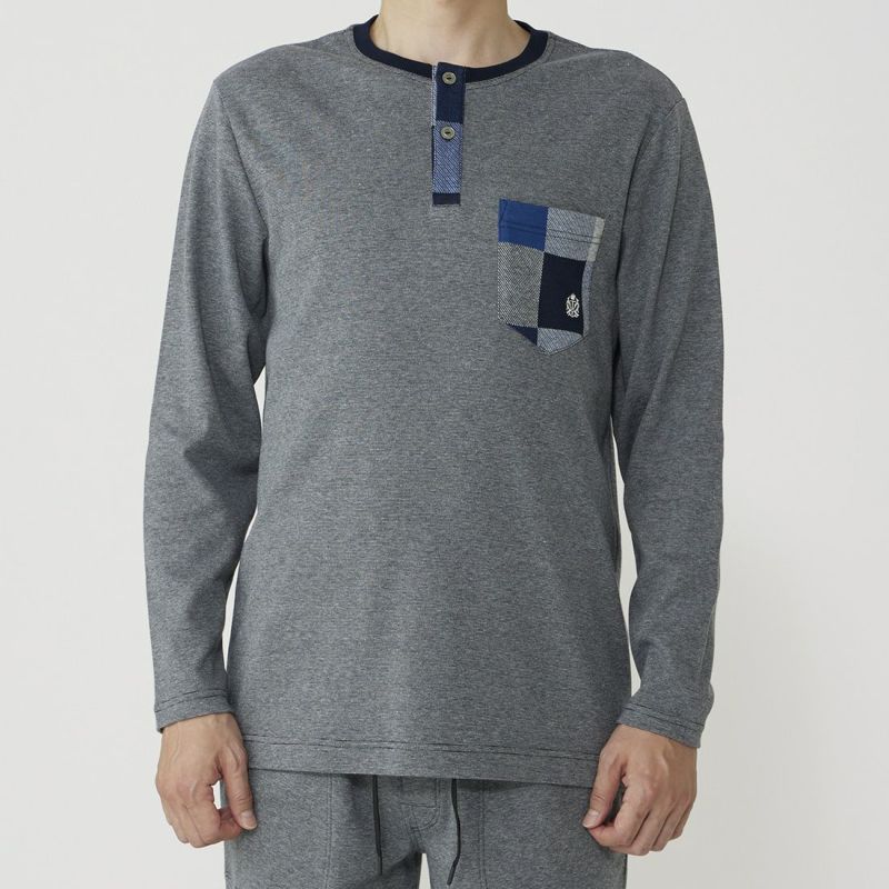 タケオキクチ 長袖ヘンリーネックシャツ