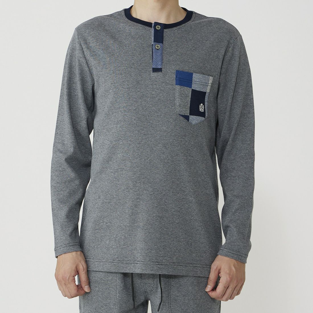 タケオキクチ 長袖ヘンリーネックシャツ