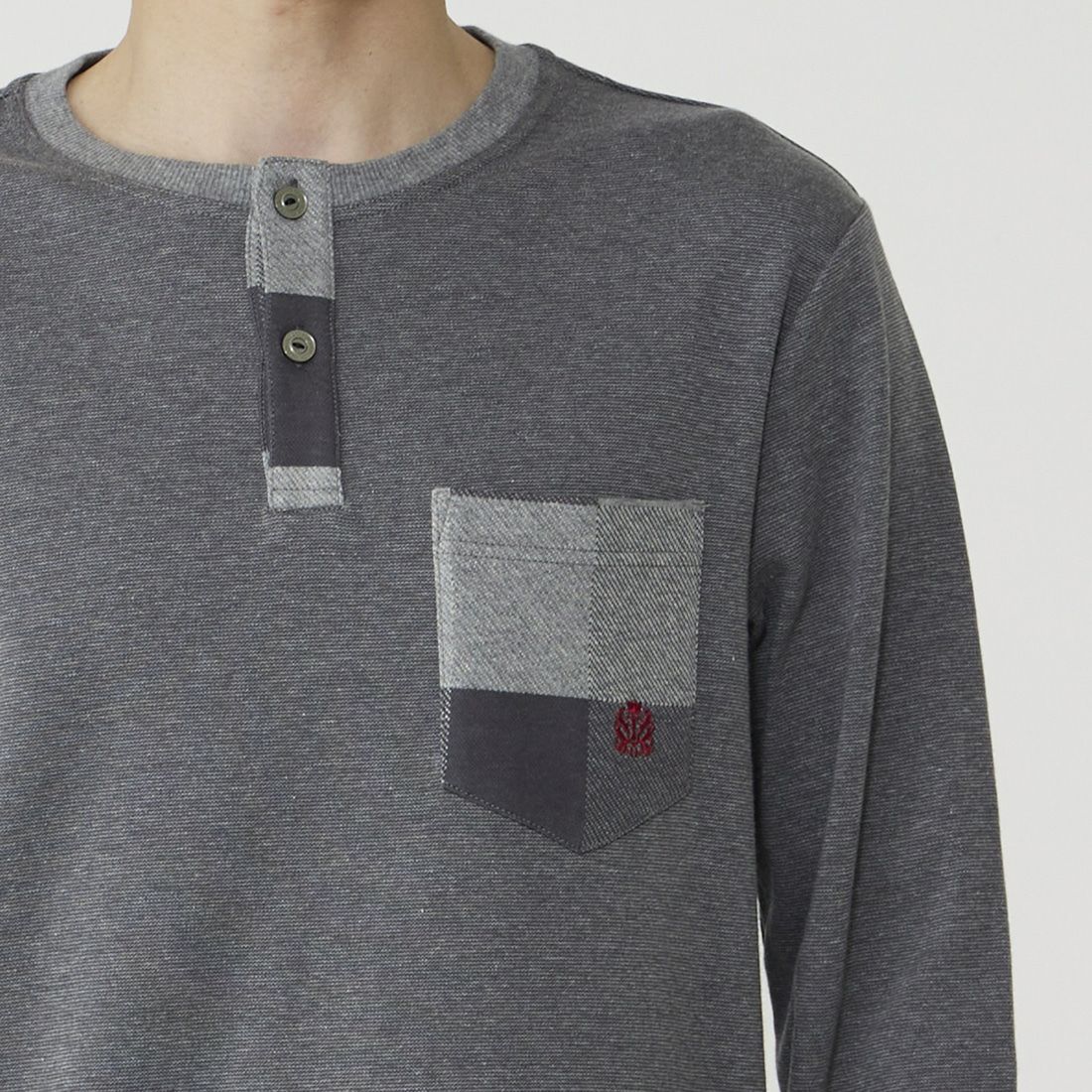 タケオキクチ 長袖ヘンリーネックシャツ