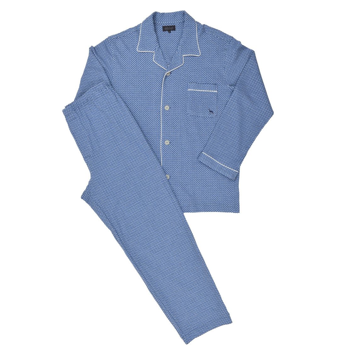 アダバット 長袖ニットテーラードパジャマ