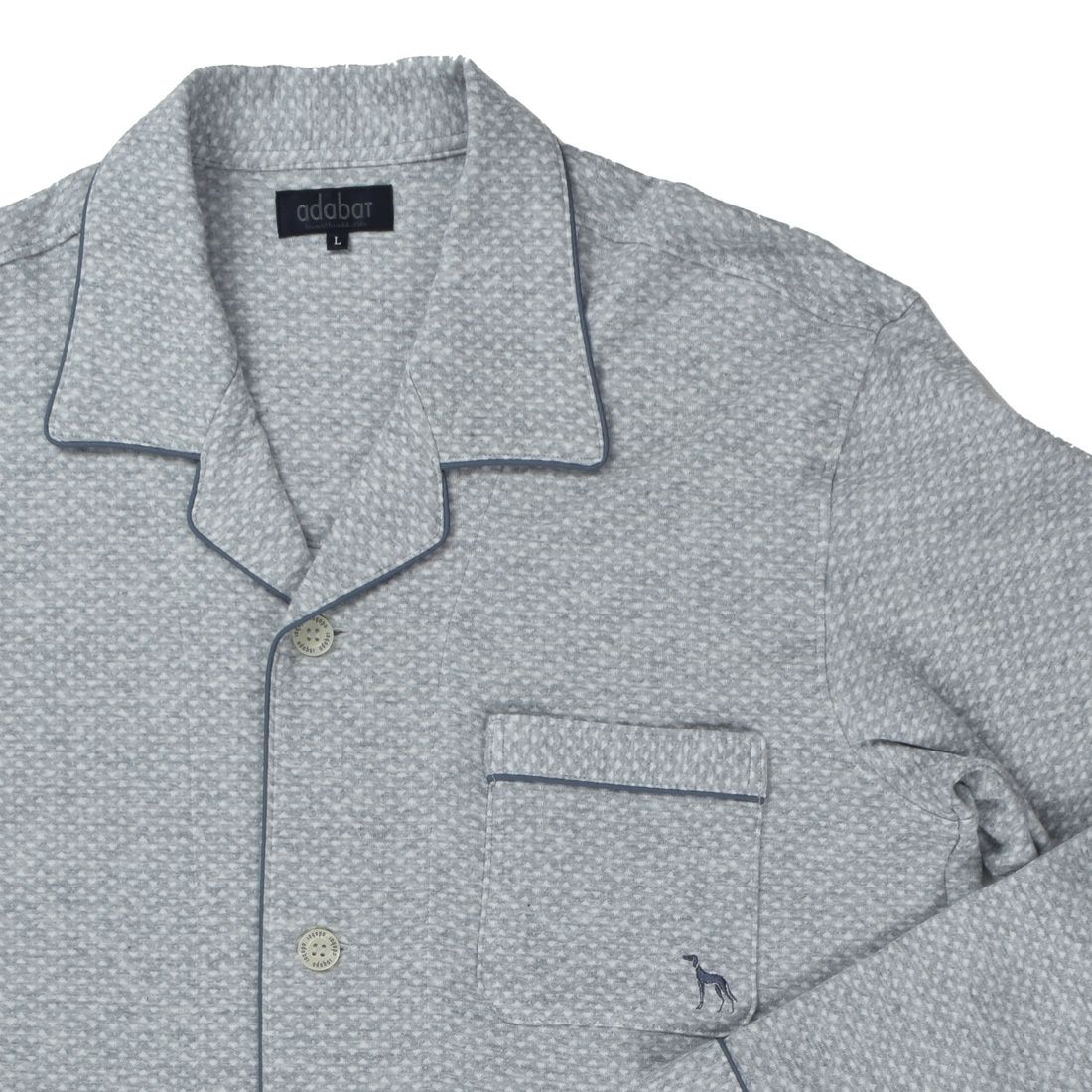 アダバット 長袖ニットテーラードパジャマ