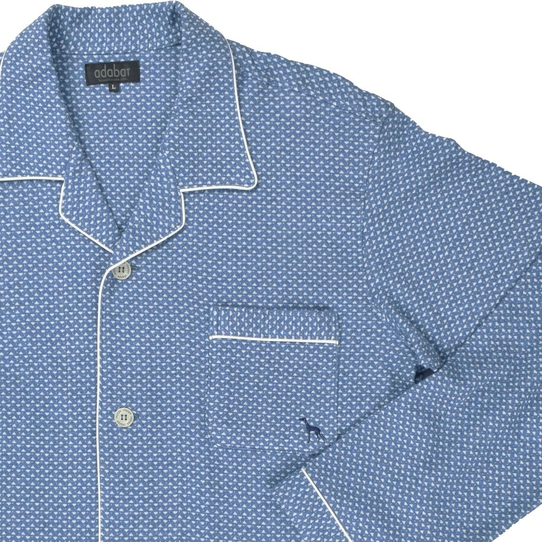 アダバット 長袖ニットテーラードパジャマ