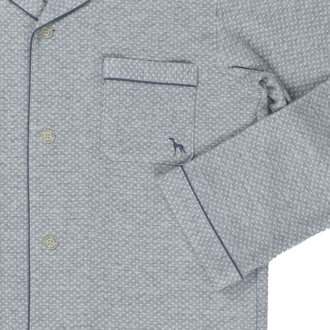 アダバット 長袖ニットテーラードパジャマ