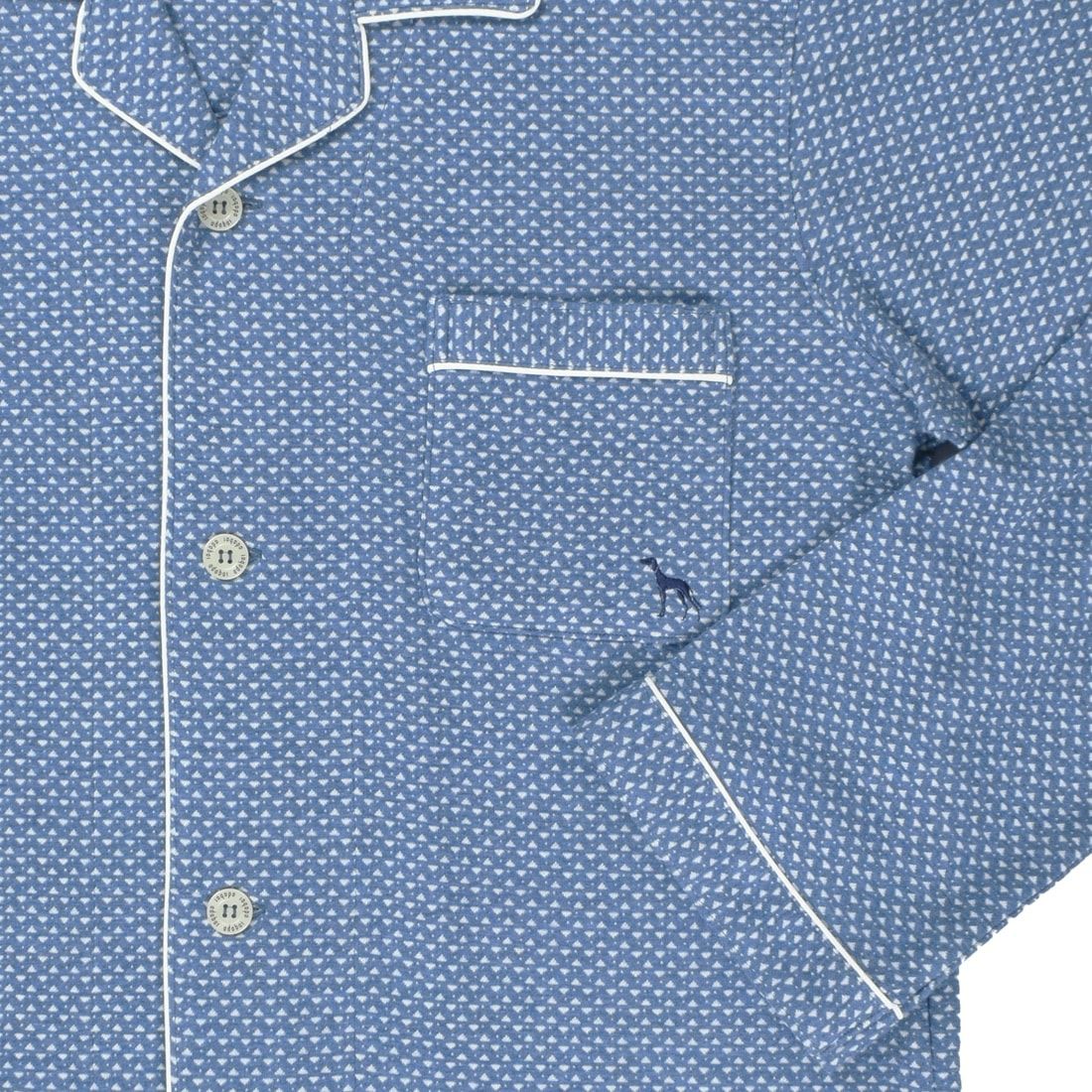 アダバット 長袖ニットテーラードパジャマ