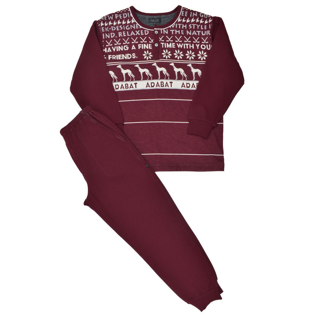 アダバット 長袖ニットパジャマ 